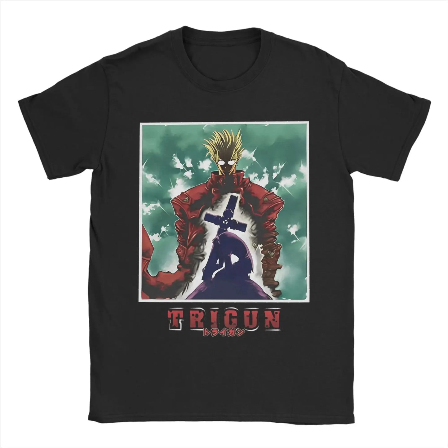TRIGUN STAMPEDE Trigun Nicholas D Stampede Graphic Print T-Shirts Men Women Fashion Crewneck Cotton Tees Harajuku Oversized Tops