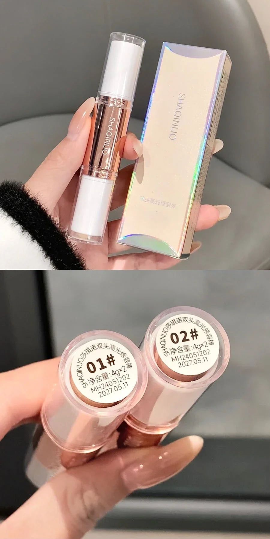 Highlighting&Bronzer Stick Face Brightening Shaping Concealer Pencil 3D Long Lasting Corrector Nose Shadow Contouring Cosmetics