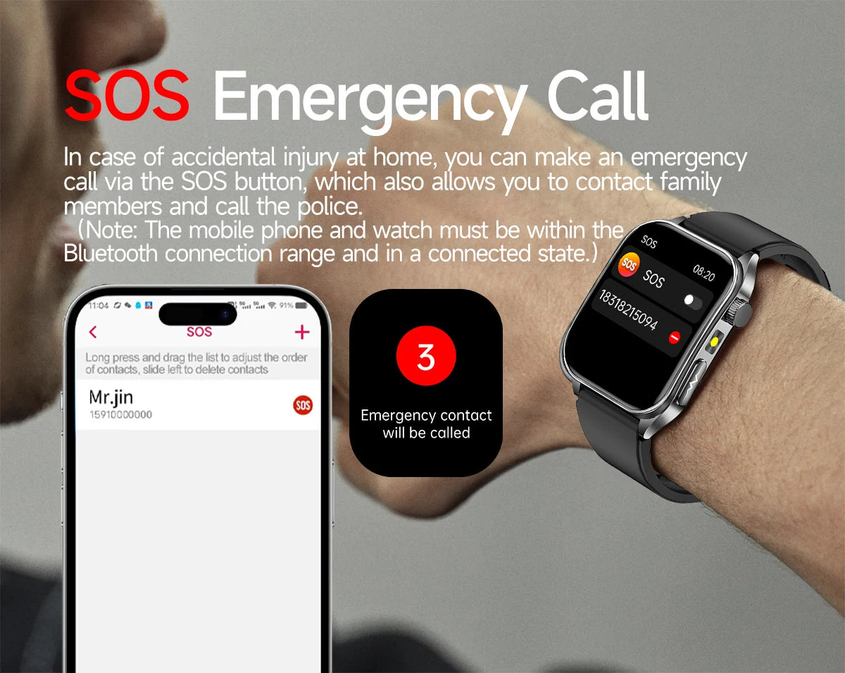 2026 AI-GPT ECG Health Smartwatch – Blood Pressure, Lipid, Uric Acid & 650nm Dual-Probe Laser | Men & Women