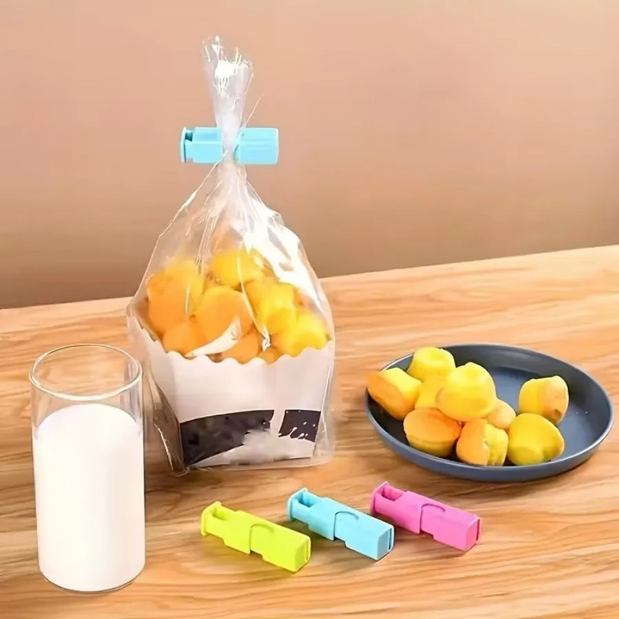 3Pack Food Bag Clips - Chip Clips Food Grade PP Airtight Seal, Non-Slip Reusable for Snacks Flour Bags Kitchen Storage