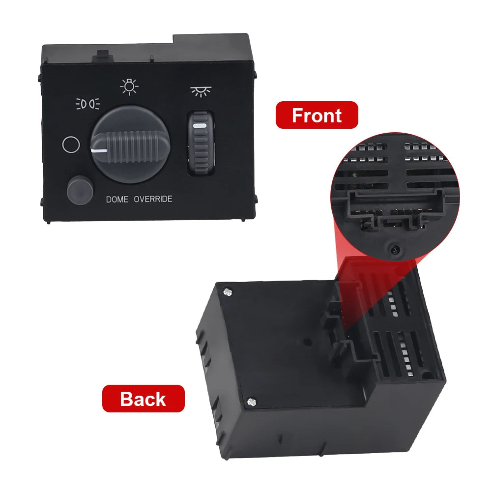 15755595 D1534G Front Headlight Dimmer Switch With Green Backlight For Chevy GMC Sierra Silverado 1999 2000 2001 2002 Yukon