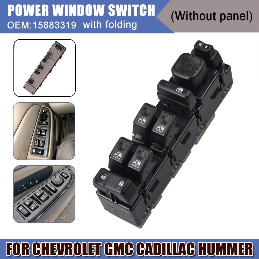 Power Window Control Switch (15883319) — Chevrolet Avalanche, Suburban, Tahoe & GMC Sierra/Yukon / Cadillac / Hummer H2 (2003–2006)