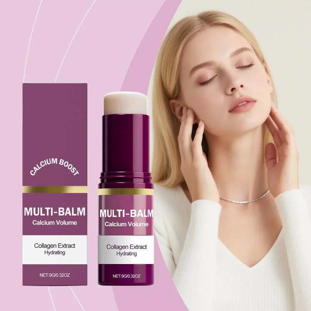 Calcium & Collagen Multi Balm Stick 9g – Anti-Wrinkle, Firming & Moisturizing for Eyes, Neck & Face | CPNP Certified | 1, 2 & 3 Pcs