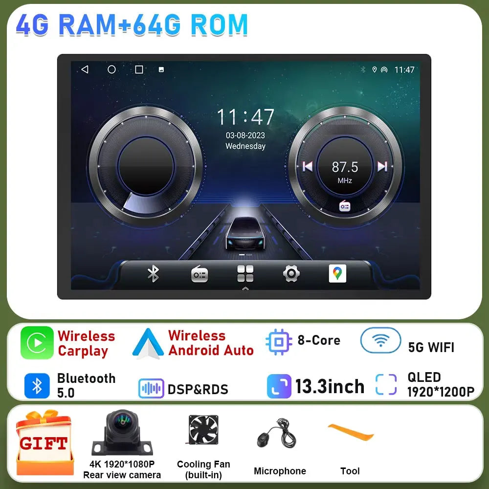 13.1" Android Touchscreen for Mercedes-Benz Smart 453 (2014–2020) — CarPlay, GPS Navigation, WiFi, HD