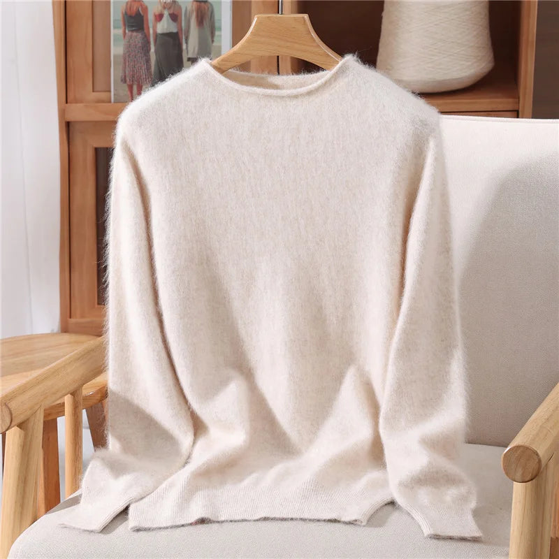 Women's Soft Knit Crew Neck Sweater, Basic Pullover