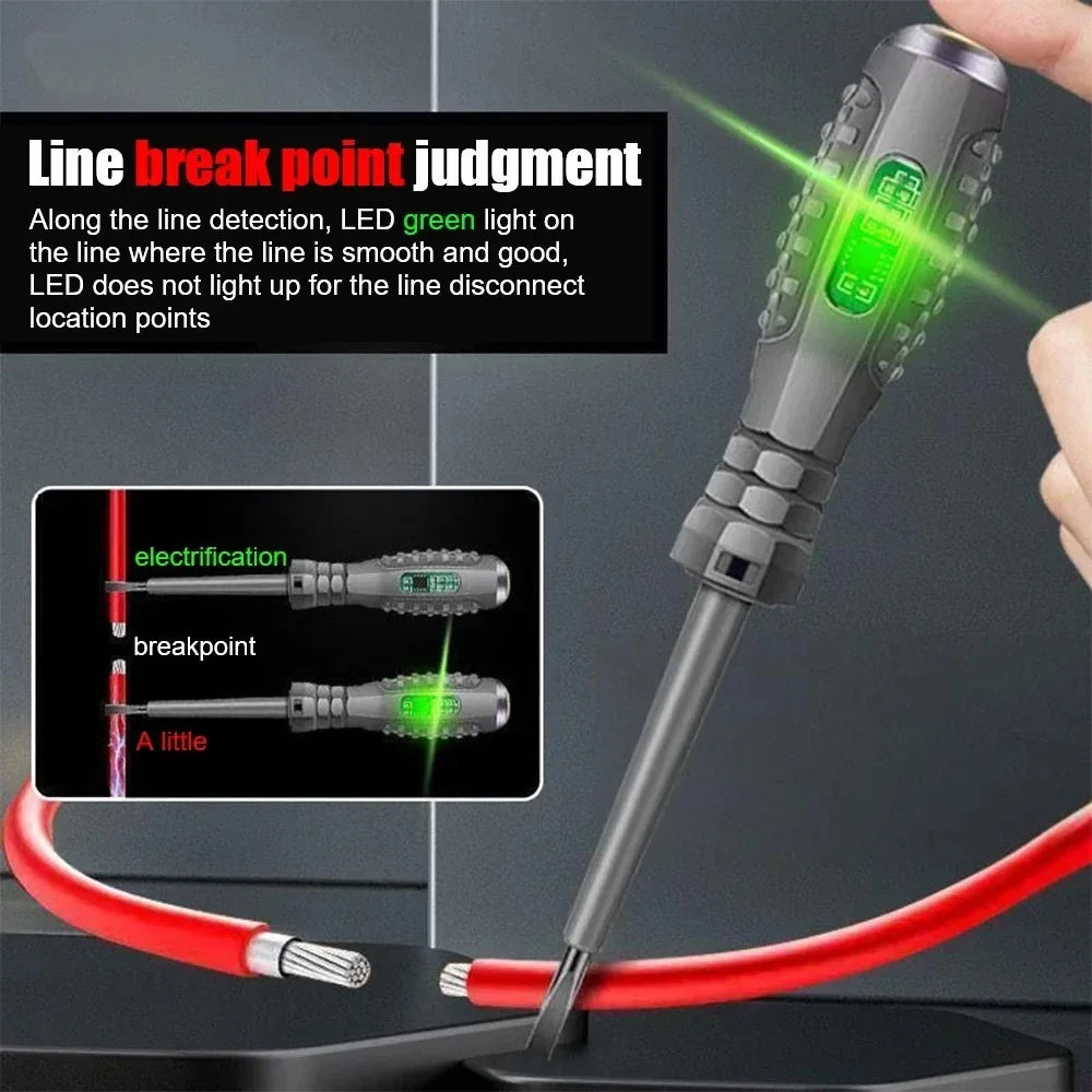2pcs Word/Cross electrician screwdriver 12-220V Voltage Tester Pen AC/DC Induction Insulated Electricians Screwdriver Hand Tools