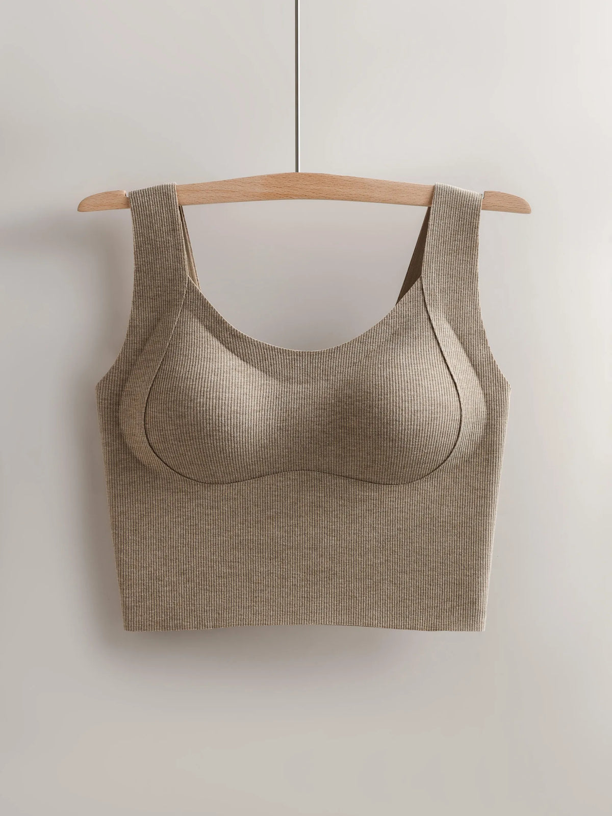 Women's Ribbed Warm Vest Top with Built-In Bra Pads - photo 7