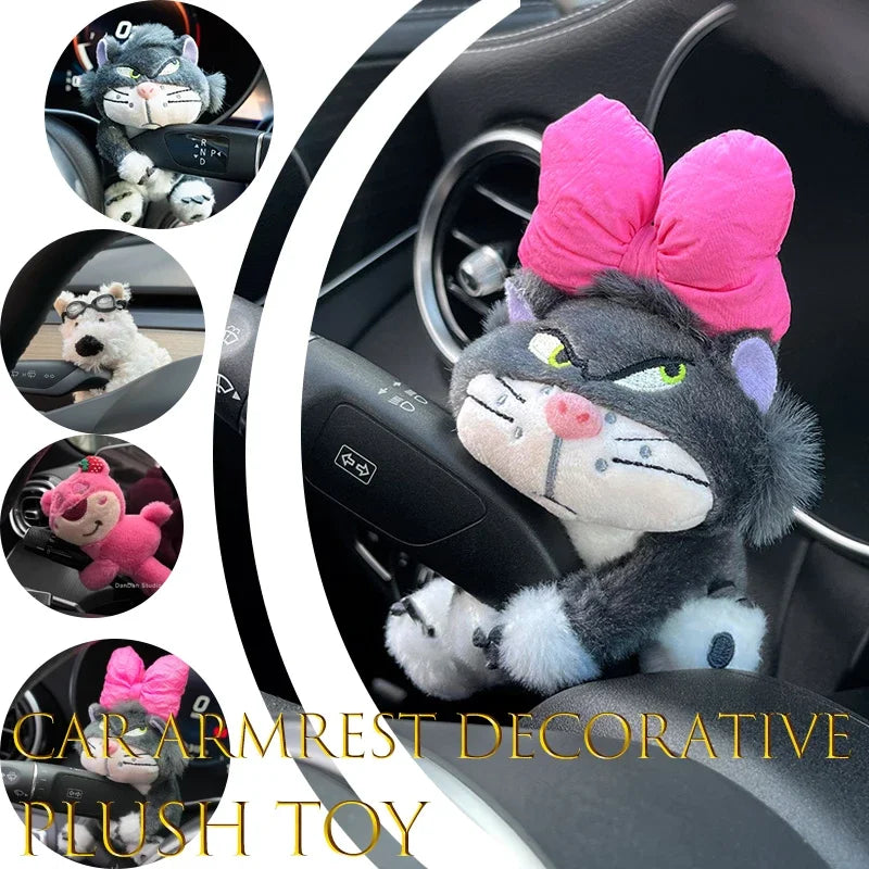 Cute Cat Plush Doll Car Windshield Wiper Decorations Home Desk Ornament Creative Gift Home Decoration Accessories