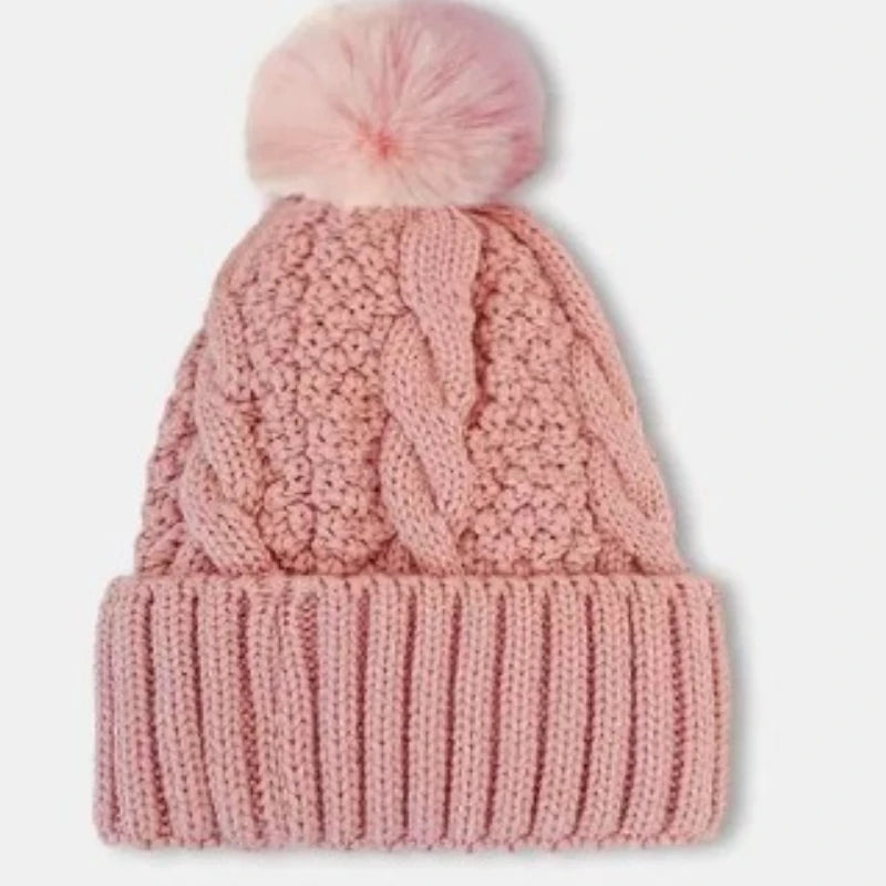 Women's Cable Knit Pom Pom Beanie with Ear Flaps - Winter Hat - photo 8