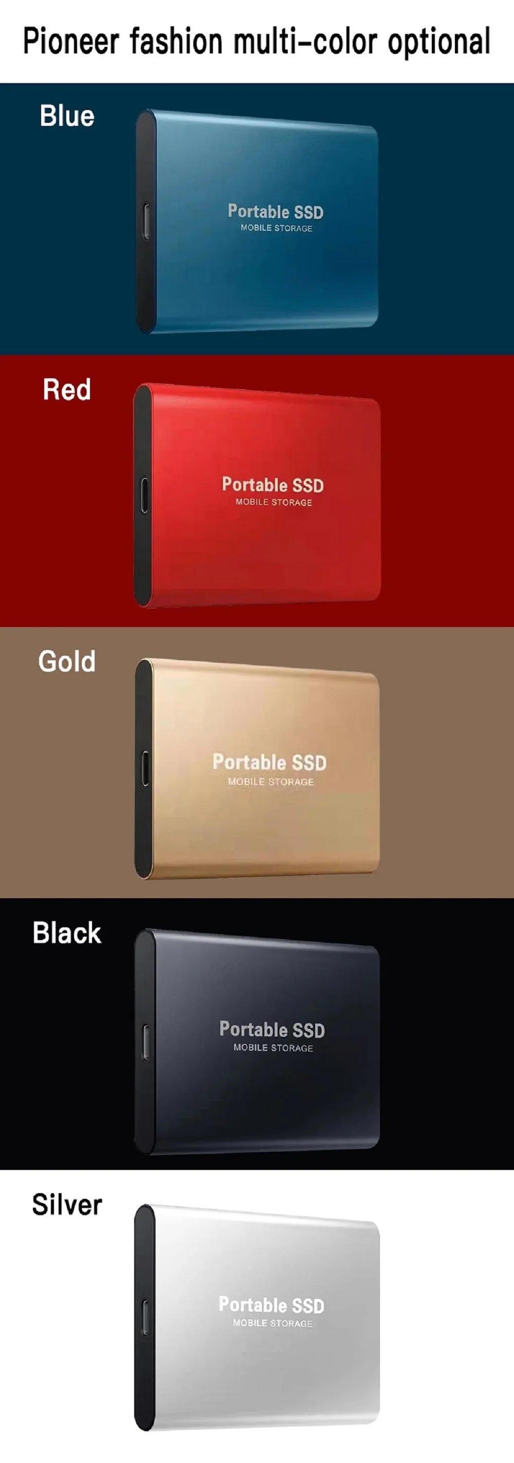 All-Scene Portable External SSD Solid State Drive | USB 3.1 Type-C