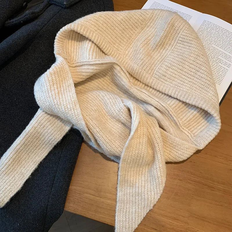 Women's Knit Balaclava Bonnet - Beanie & Scarf in One - photo 8