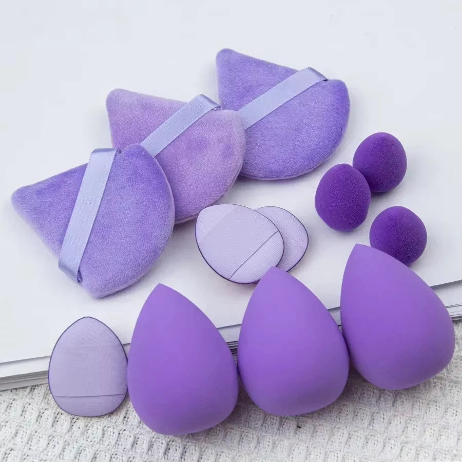 A 12-Piece Multi-Purpose Makeup Sponge Set For Liquid Foundation, Cream Foundation And Flawless Pressed Powder For All Skin Type