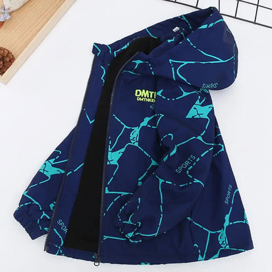Boys Hooded Windbreaker Jacket - Thick Winter Outdoor Coat - photo 6