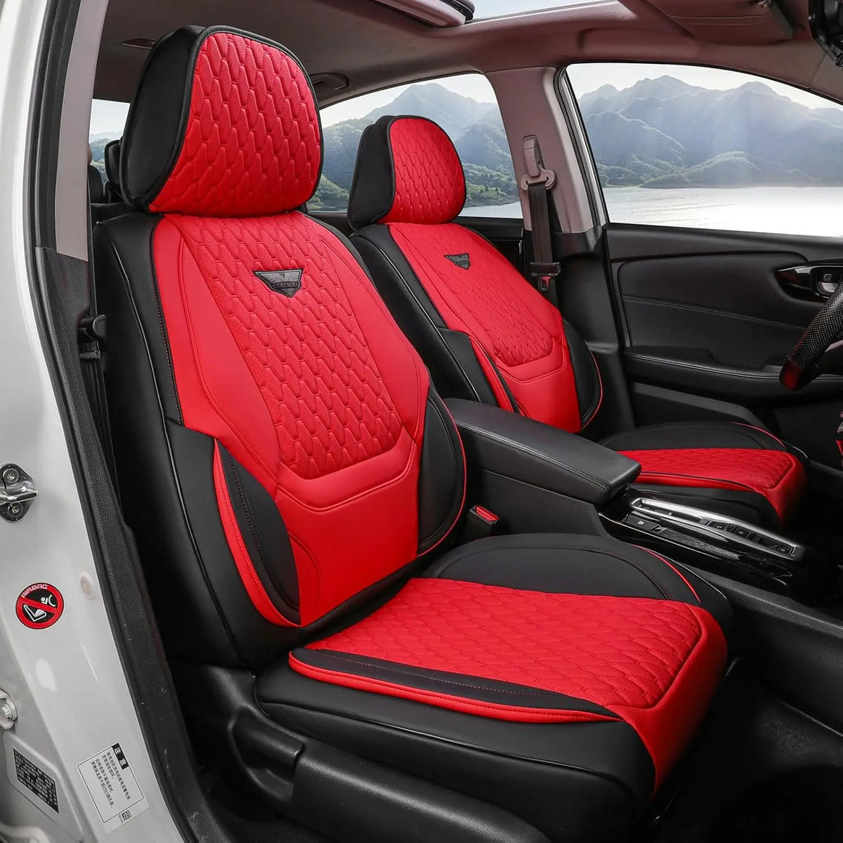 EKR Universal Car Seat Covers 5 Seats Full Set For Toyota Honda Lexus Ford Kia Hyundai Audi Waterproof Leather Auto Seat Protection All-Season Universal Fit Most Car Sedan SUV Car Accessories