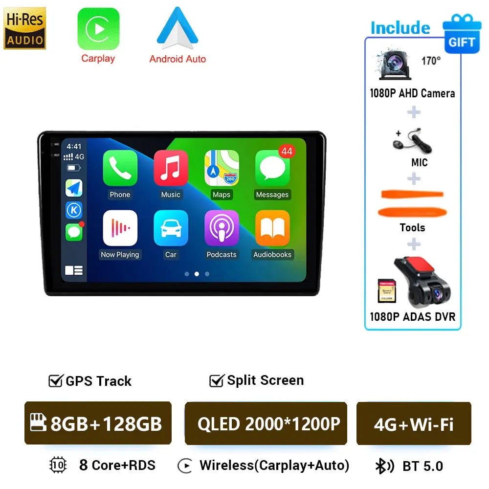 Android 16 Carplay For Citroen C5 2008-2017 Car Radio Auto 4G GPS Navigation Multimedia Video Player Stereo Multimedia Video