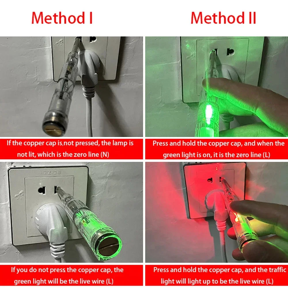 4PCS Non-Contact Voltage Tester Pen Intelligent Electric Screwdriver Power Detector Circuit Tester for Safe Electrical Testing