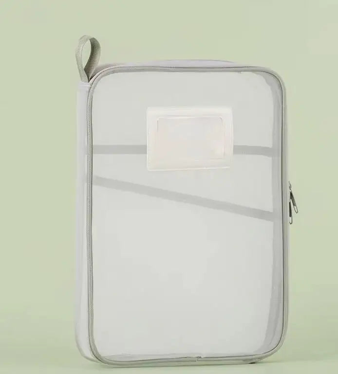 A4 Stationery Storage Bag Double-layer Mesh Zipper Bag Large Capacity Organizer Folders School Office Supplies Stationary Bag