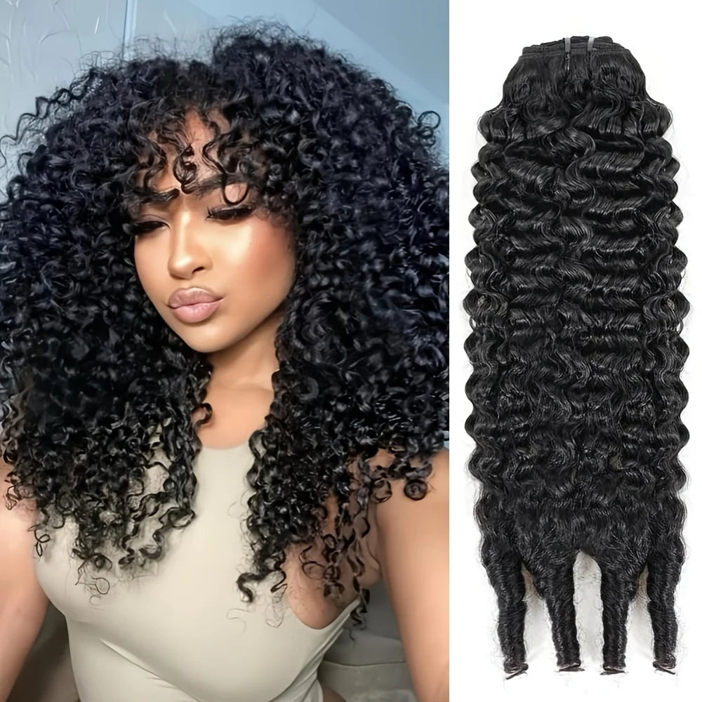 Burmese Curly Human Hair Bundles Human Hair Quality Deep Wave Raw Hair Weave Bundles Double Drawn Vietnamese Hair Extension