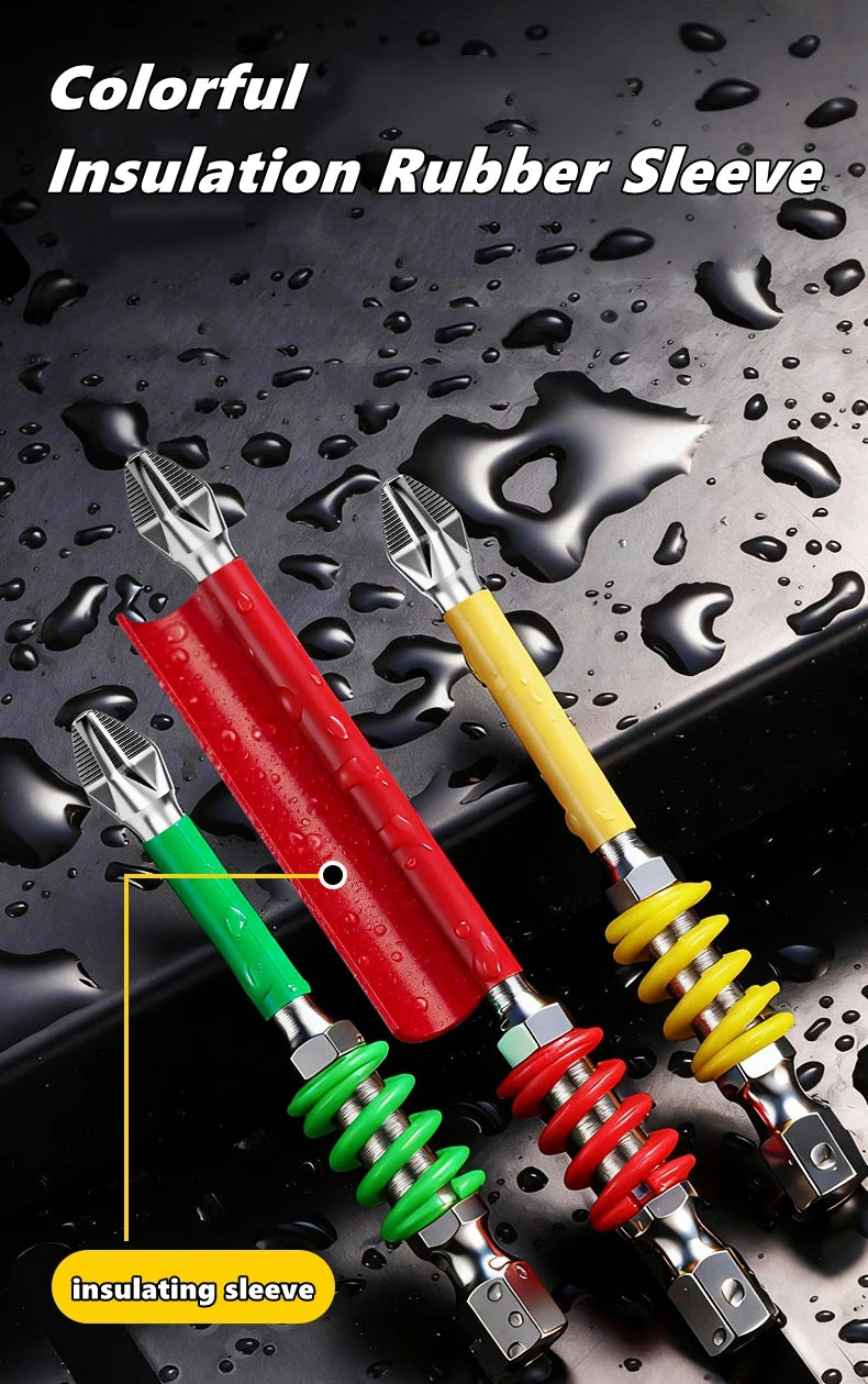 Spring Screwdriver Bits Magnetic PH2 Driver Screw Anti-slip 60/90/110mm 1/4'' Hex Shank Drill Head Electric Repair Tool