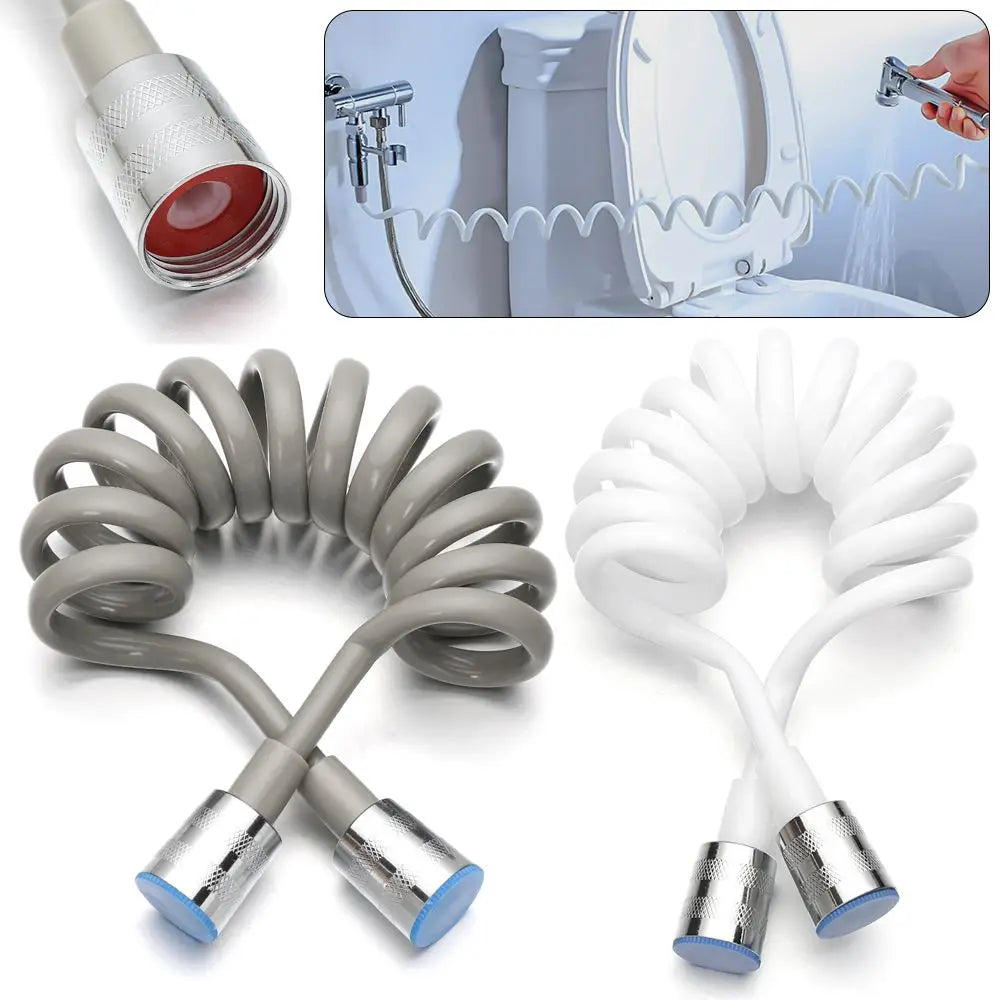 Flexible Anti-wrap Telephone Line Style Bath Sprayer Connect Pipe Spring Shower Hose Toilet Bidet Water Plumbing