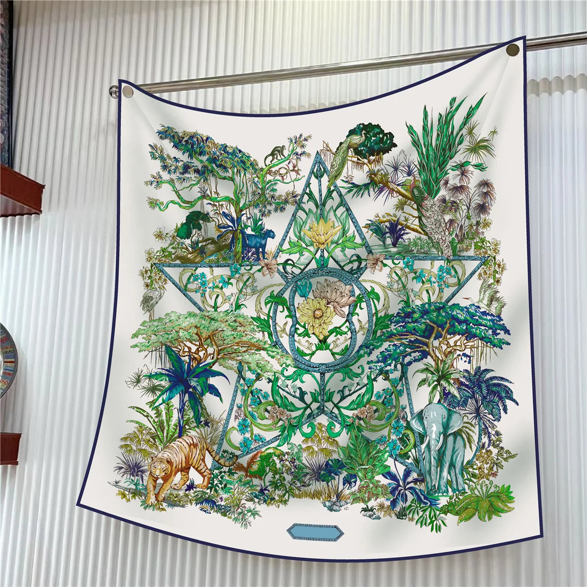 90cm Elegant Floral Silk Scarf for Women - Versatile Fashion Accessory