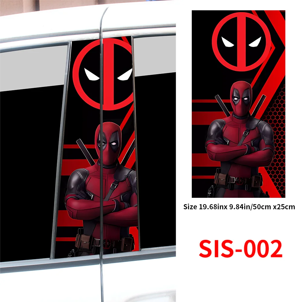 Anime Hero Car Stickers Auto B-pillar Car Center Column Decoration Cover Scratches Waterproof Sunscreen Vinyl Decals Accessories