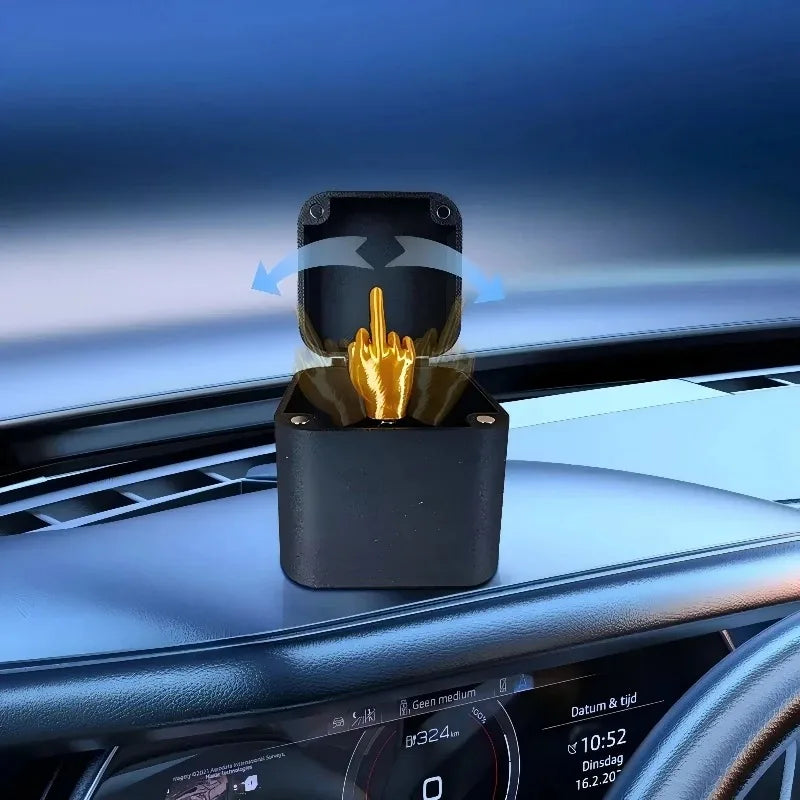 Funny Middle Finger in Box - Desk Decor Gag Gift for Halloween, Christmas & Birthday, Novelty Office Toy & Home Decoration