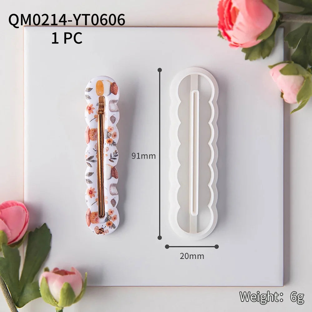 1PC Various Styles Geometric Shape Flower Tile Pattern Polymer Clay Mould Hairpin Embossing Clay Mold Jewelry Making Clay Tools