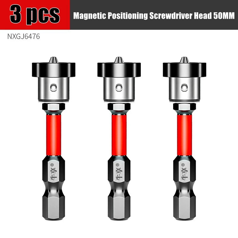 Magnetic Positioning Screwdriver Bits Drywall Screw Bit 50mm Gypsum Board Plasterboard Screws Locating Batch Head Drilling Tools