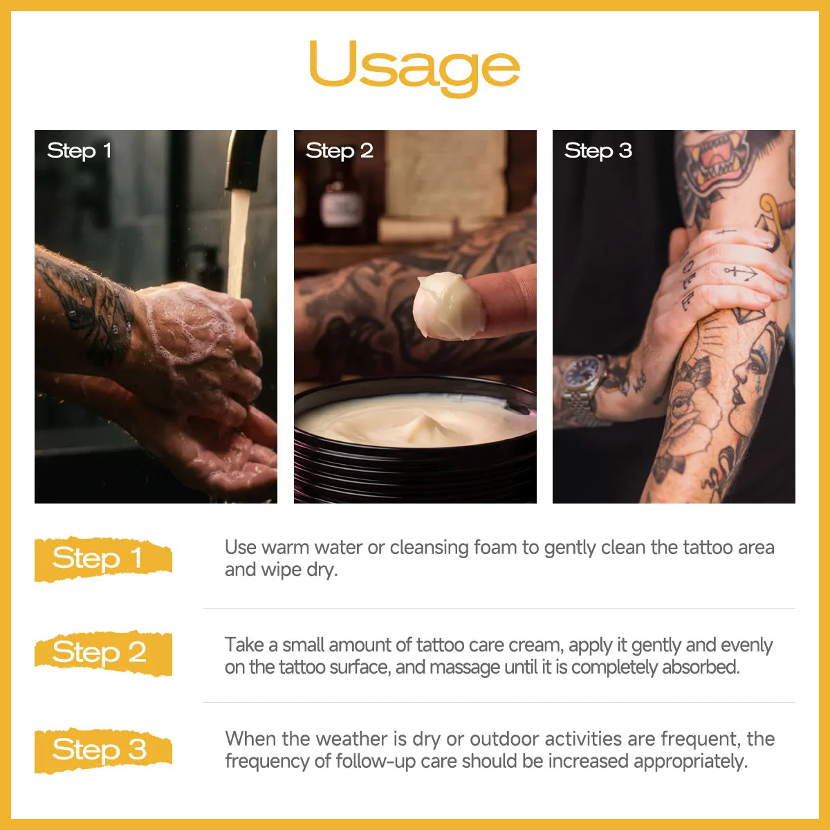 100g Tattoo Butter, Naturally Extracted, Brightens Tattoos and Moisturizes Skin.
