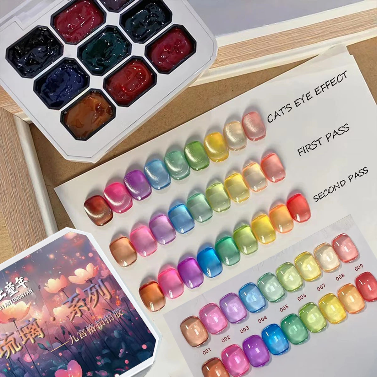 1pc 9-Color New Popular Patting Gel Gradient Dream Texture Soak Off UV&LED Gel Nail Polish Art Creation Salon Christmas DIY Ins