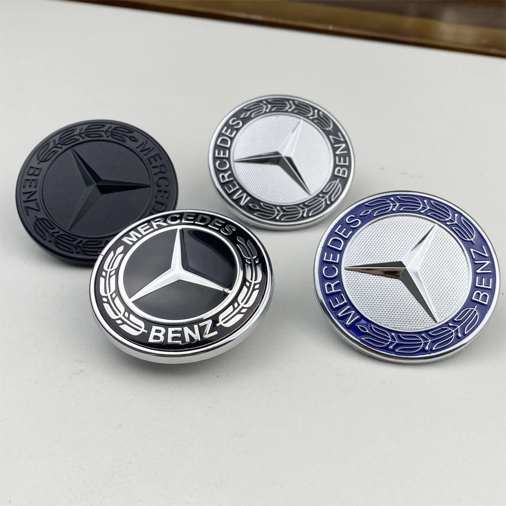 1pcs 57mm Car Front Hood Emblem Badge Bonnet Car Accessories For Mercedes Benz W204 W205 W212 W213 W221 W177 W246 GLA GLC CLA