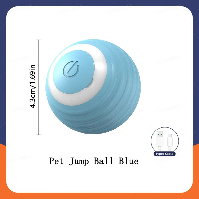 Smart Electric Rolling Cat Toy Ball – USB Rechargeable Automatic Interactive Teaser | Moving Bouncing Ball for Cats