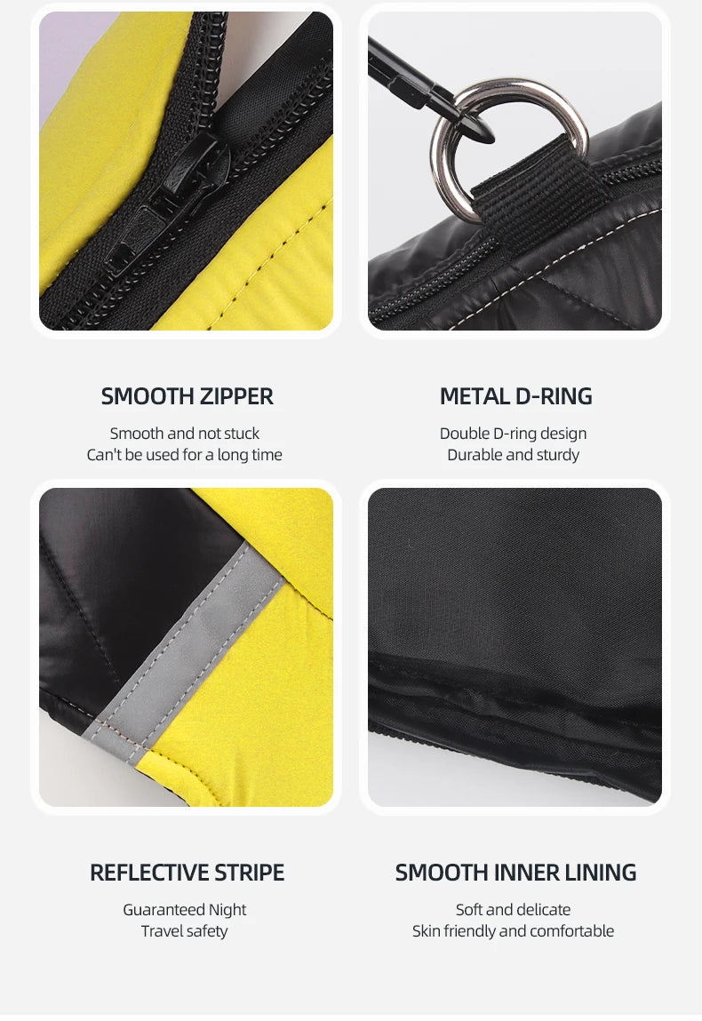 Winter Clothes for Dogs Warm Clothing Labrador Cotton Coat Harnesses Pet Products Clothes for Small Large Dog Reflective Stripe