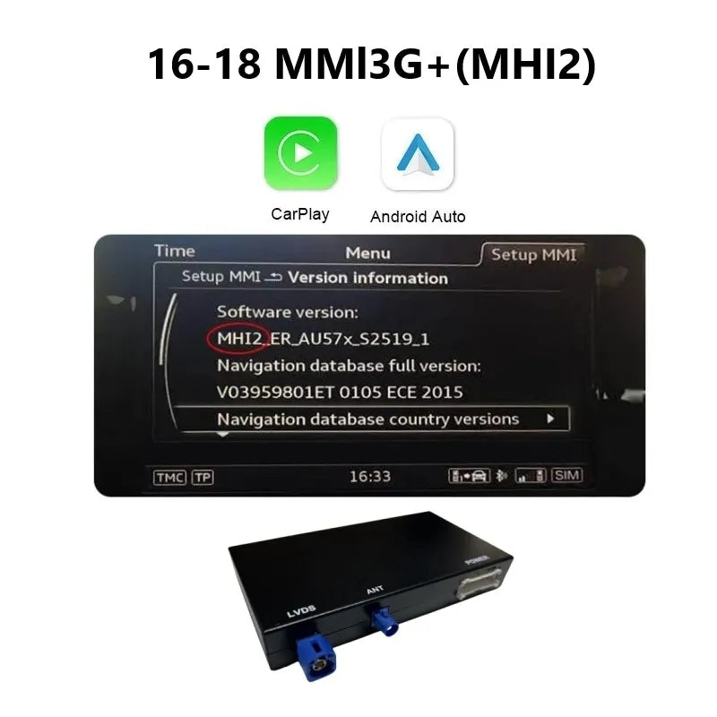 Car Stereo with Apple CarPlay & Android Auto, Compatible with Audi A6 C7 & A7 (2012-2018)