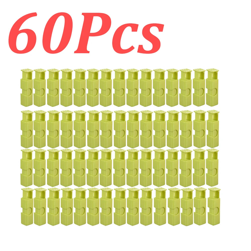 1-60Pcs Food Sealing Clips Squeeze Bread Bag Plastic Bag Sealing Clips Snack Bag Moisture-proof Fresh-keeping Clips Reusable
