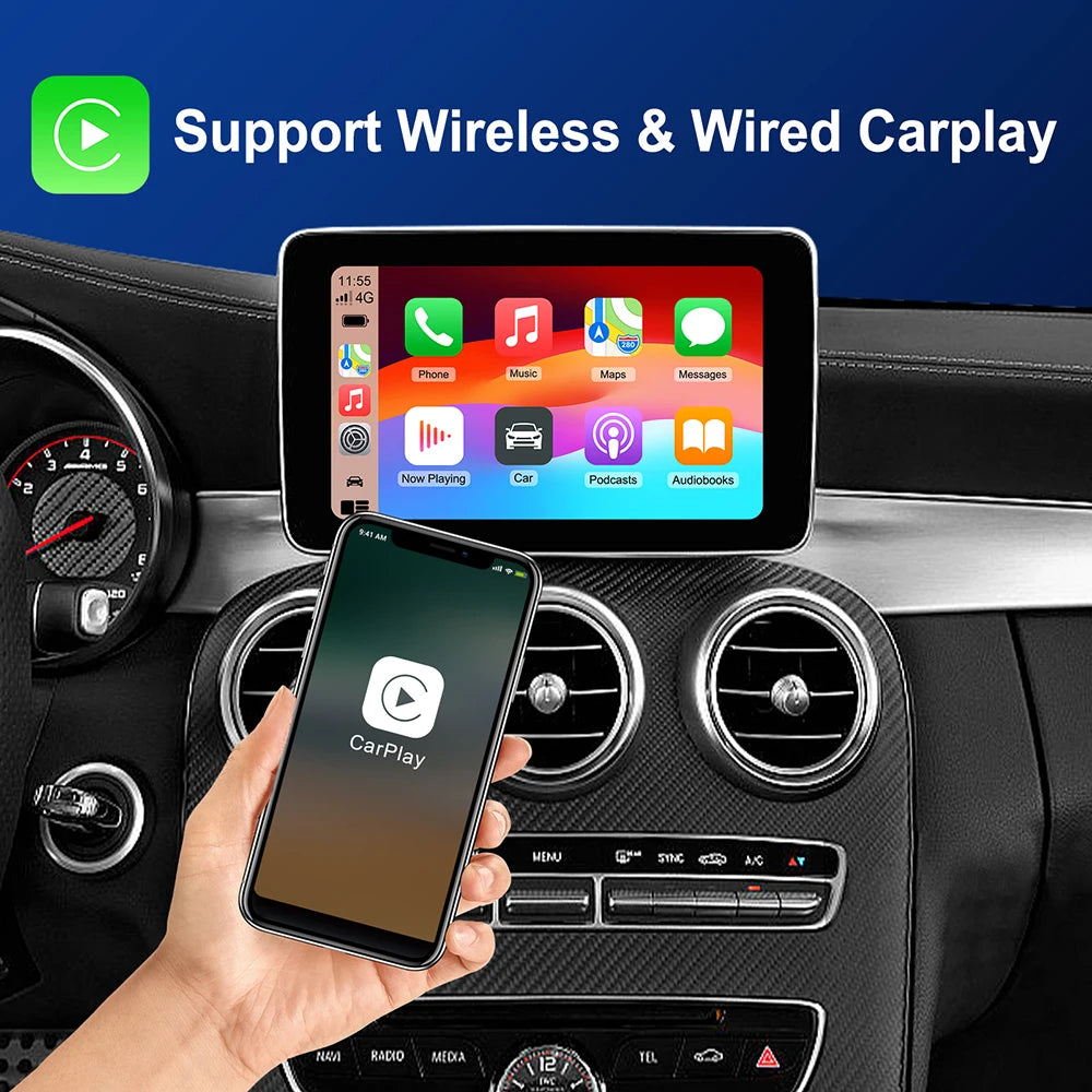 Wireless Carplay Suitable For Mercedes Benz A B C E CLA GLA GLK ML Sprinter NTG4.5 Becker Module Android Auto Navigation