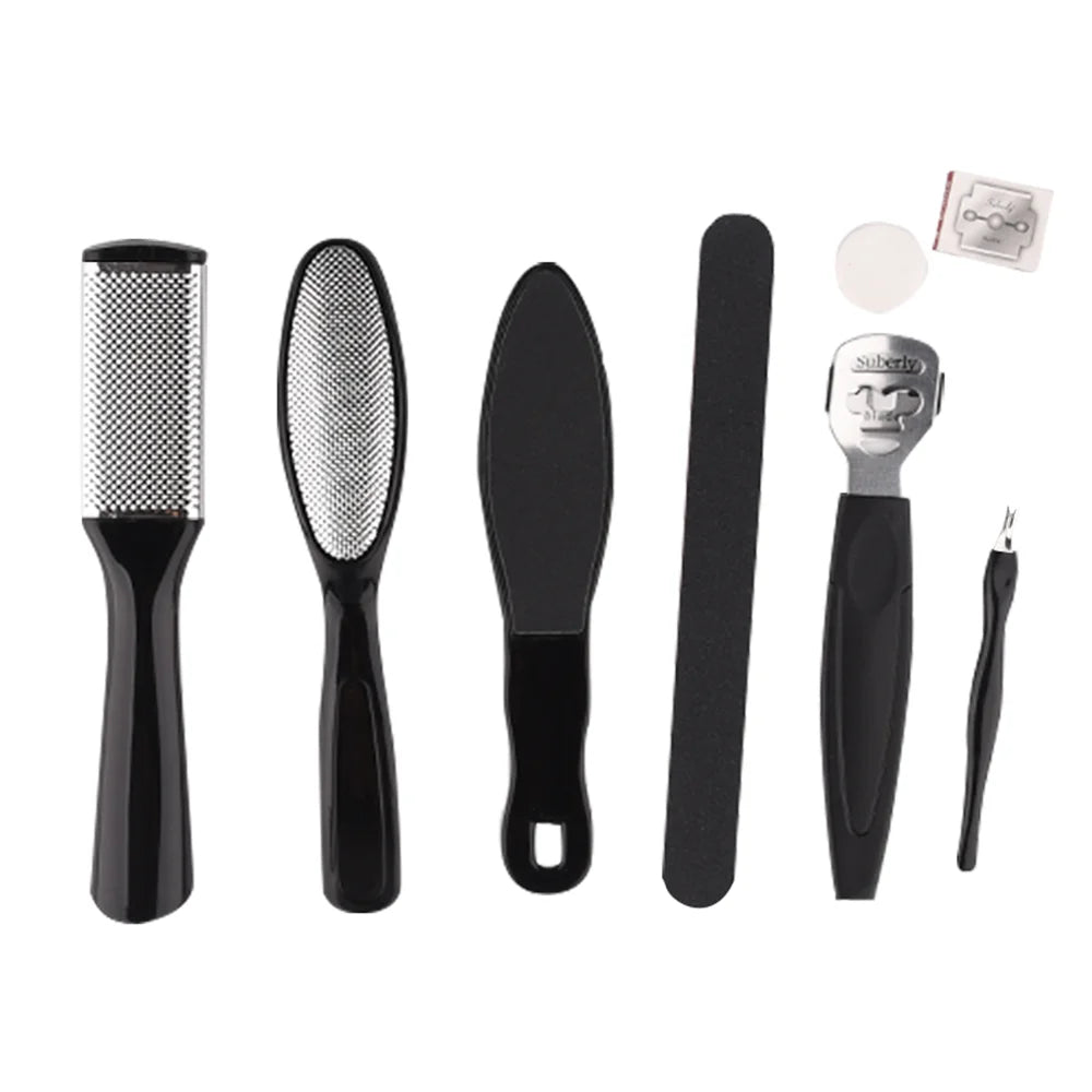 Pedicure Kit 8/10/23 in 1 Stainless Steel Professional Pedicure Tools Set Foot Rasp Peel Callus Dead Skin Remover