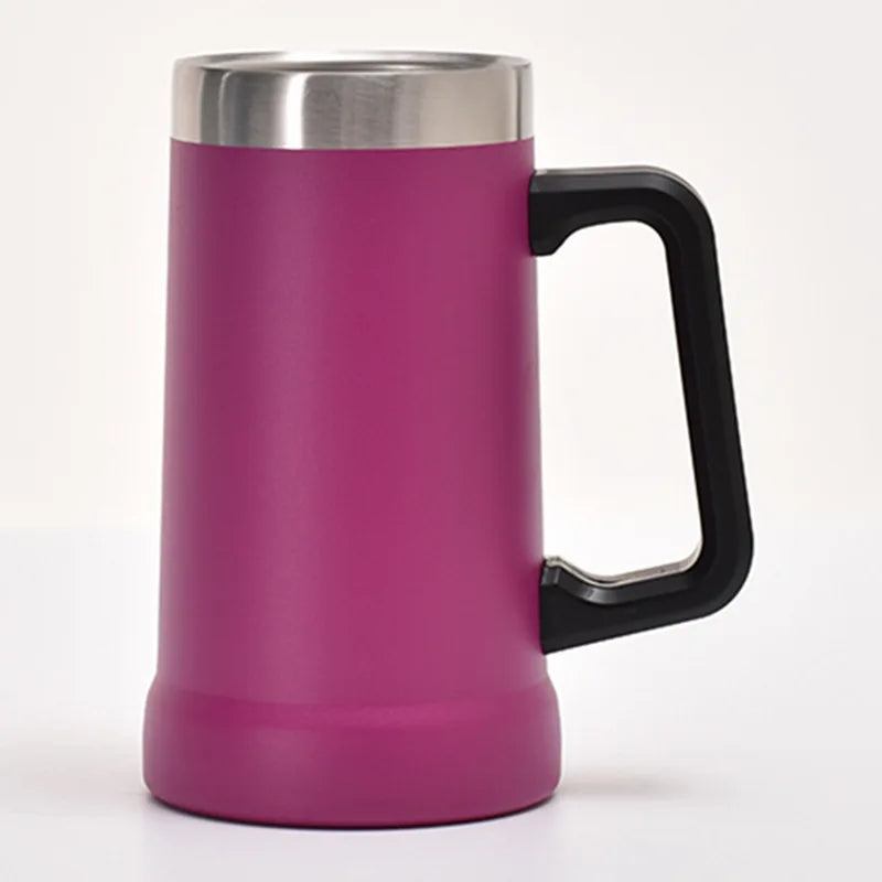 Free Name LOGO 24OZ Beer Wine Thermos Big Capacity Cups Insulated Tumbler Coffee Mug Vacuum Thermos Cup Coffee Tumbler Egg Shape