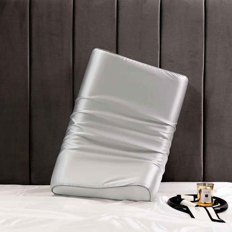 Satin Silk Pillowcase for Memory Foam and Latex Pillow Solid Cushion Cover Hair Skin Protect Decorative Case 30x50cm/40x60cm