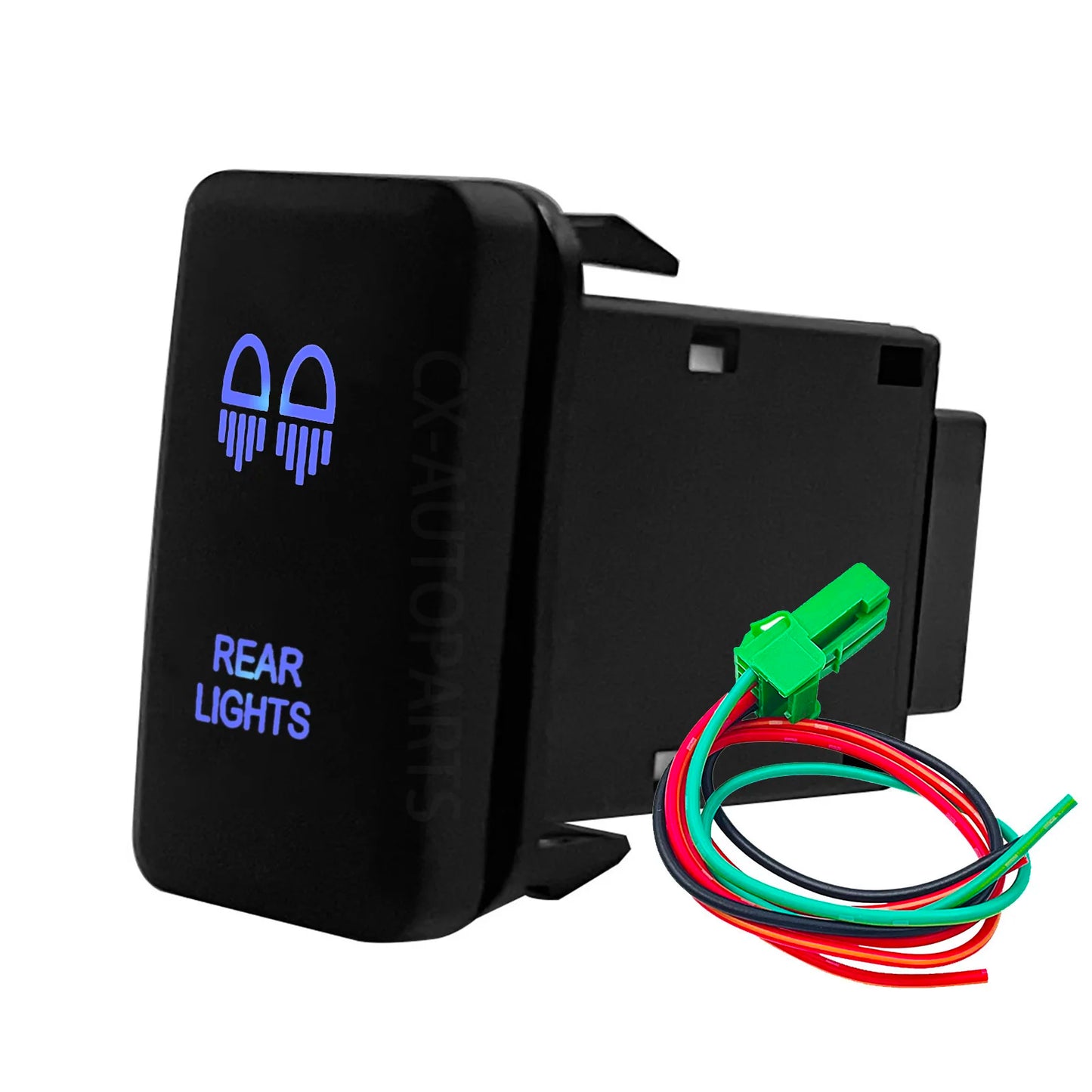 Car Push Switch Blue Led For Toyota Tacoma FJ LandCruiser 4Runner Highlander Hilux Prado LED DRL Light Bar On Off Push Button