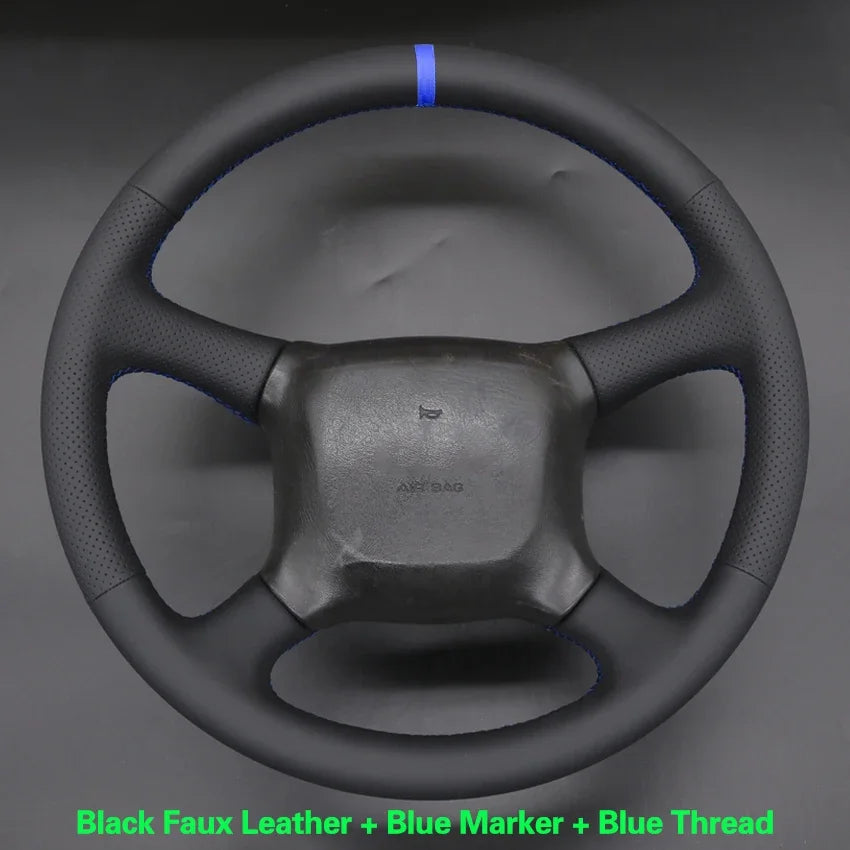 Black Faux Leather Car Steering Wheel Cover For Chevrolet Silverado 1500 Avalanche Blazer K 1500 Chevy Van Tahoe 1999-2002