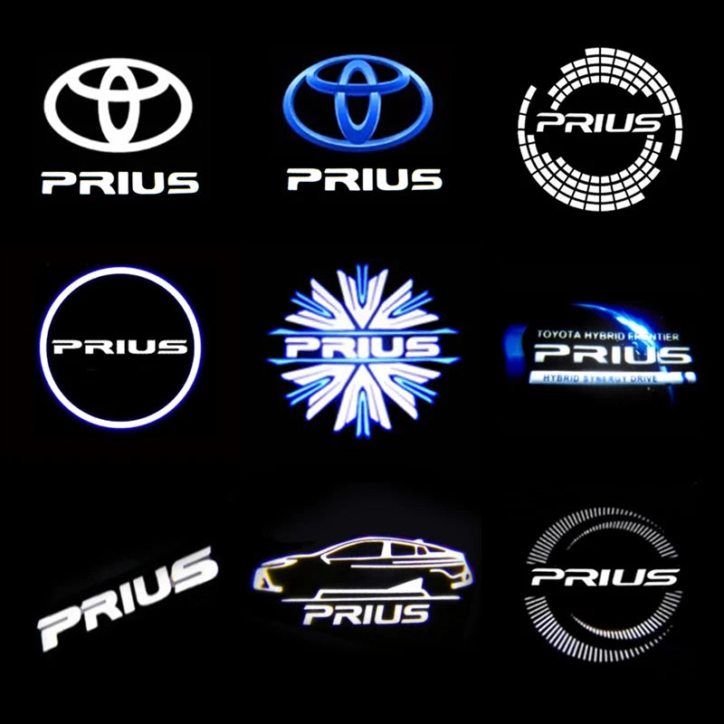 2Pcs Led Car Door Welcome Light Ghost Projector For Toyota Prius 20 30 50 XW20 XW30 XW50 2003-2017 2018 2019 2020 2021 2022 2023