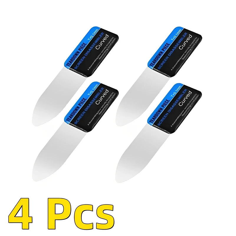 Mobile Phone Curved 1-5Pcs LCD Screen Spudger Opening Pry Card Tools Ultra Thin Flexible Mobile Phone Disassemble Steel Metal