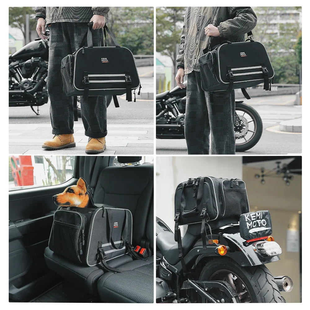 Motorcycle Pet Carrier Bag - Folding Travel Carrier up to 20 lbs – photo 2