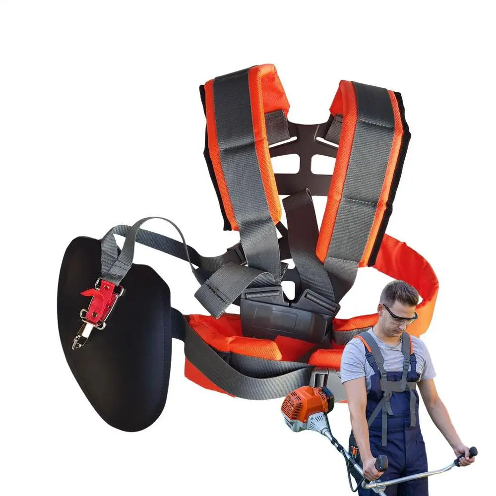 upgrade Lawn Mower Harness Strap Adjustable Grass Trimmer Strap Double Shoulder Strap Labor Saving Increase Mower Shoulder Strap