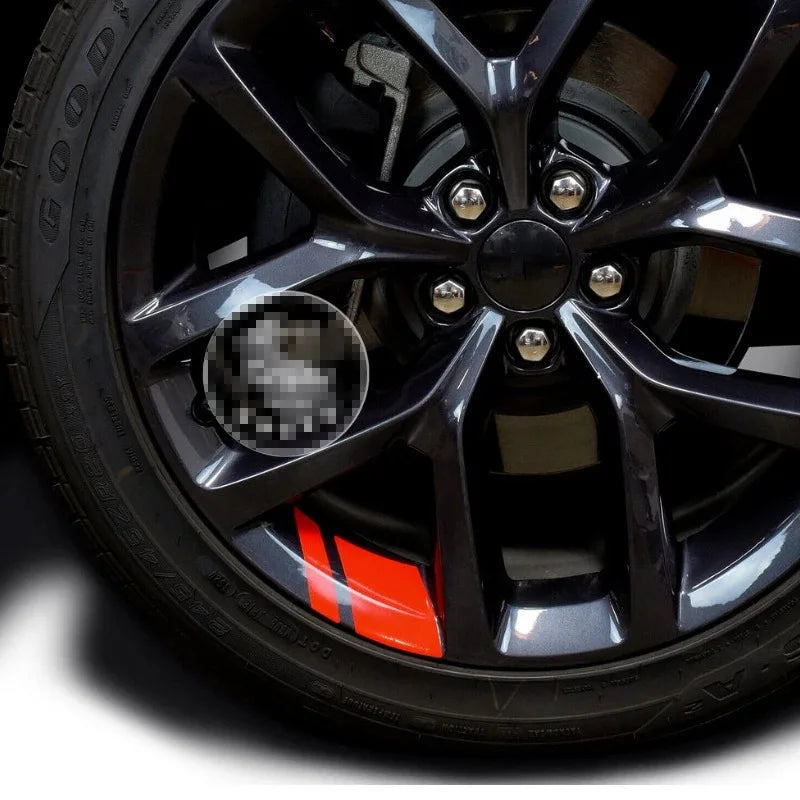 6 Pc Car Wheel Rim Reflective Stickers, Warning Decal Stripes