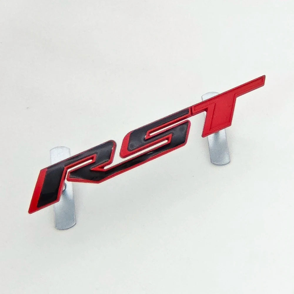 3D Metal Car Sticker RST Logo Front Grill Emblem Trunk Fender Badge For Chevrolet Tahoe Silverado Suburban Colorado Accessories