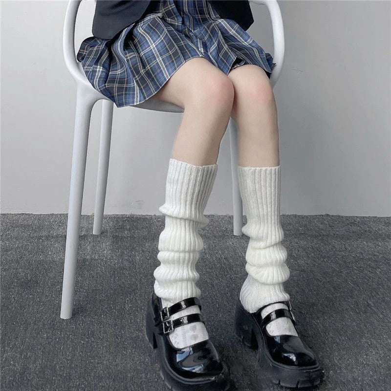 Women's Thigh High Knit Leg Warmers - Brown & Black - photo 3