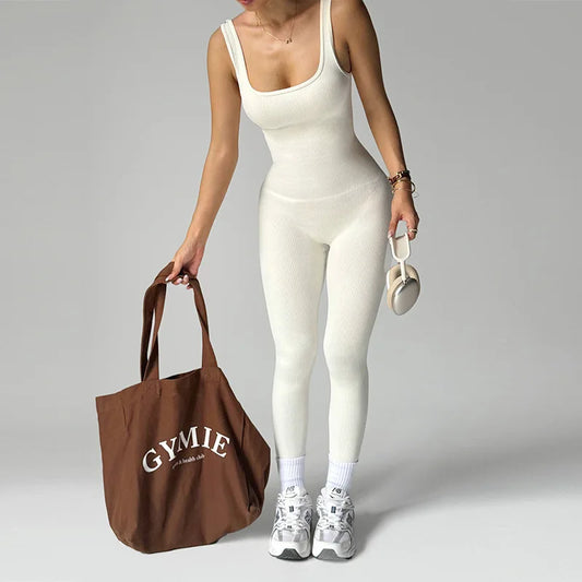 Women's Seamless Fitness Jumpsuit - Hip-Lift Workout Bodysuit